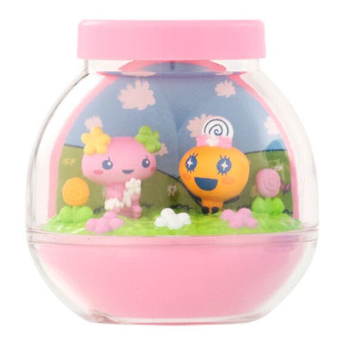 Tamagotchi Capsulium capsule terrarium blind gashapon — Tamagotchi characters in miniature diorama scenes approx. 7cm, official Bandai collectible gift