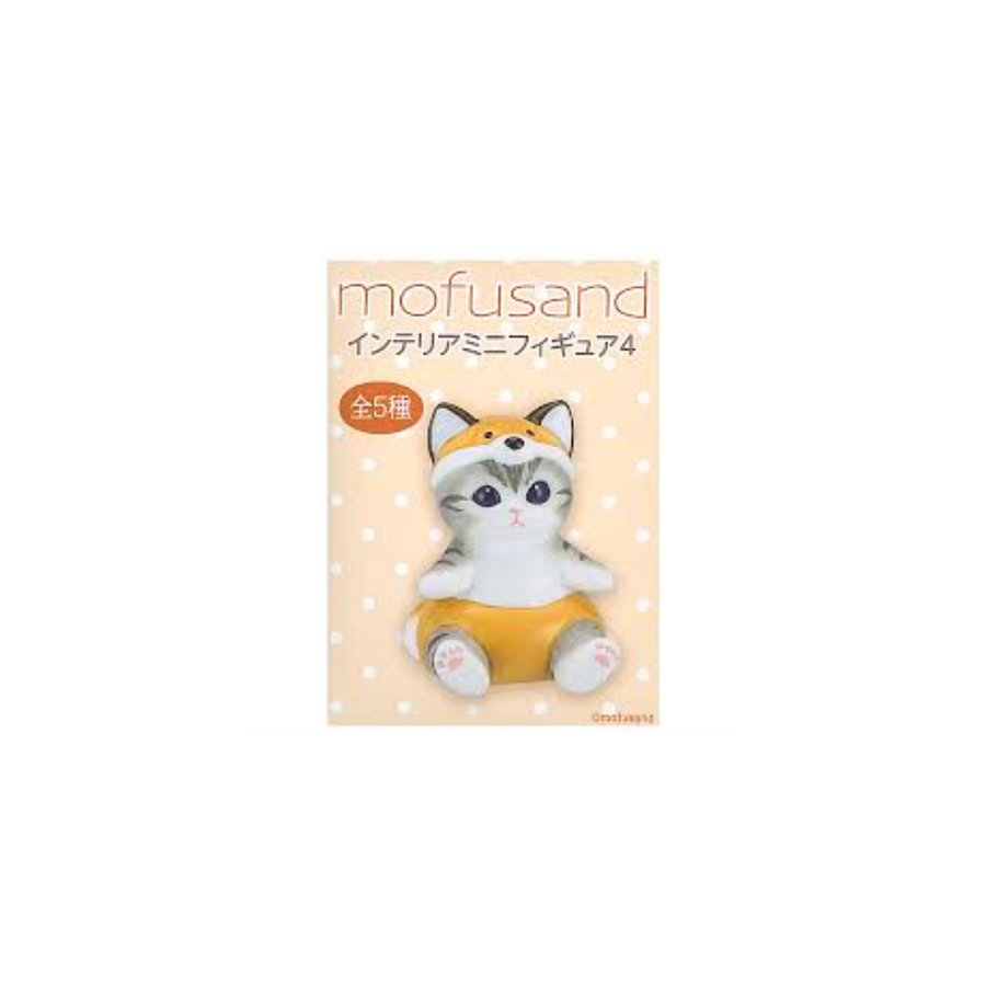 Mofusand Animal Interior Mini Figure Series 4 blind box — cats in animal costumes including Fox, Koala and Sheep, approx. 4cm PVC, official Eikoh Japan