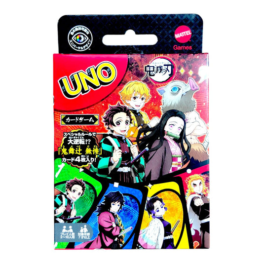 Mattel UNO Demon Slayer: Kimetsu no Yaiba Card Game, Tanjiro, Nezuko, Inosuke, Zenitsu Anime Cards