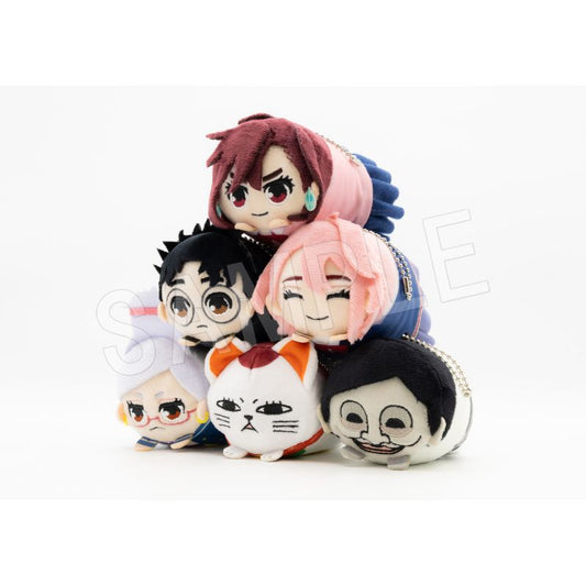 Dandadan Mochikororin plush mascot keychain blind pack — H80mm soft round plush keychains, 6 character designs, official Chugai Kogyo Japan
