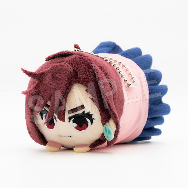 Dandadan Mochikororin plush mascot keychain blind pack — H80mm soft round plush keychains, 6 character designs, official Chugai Kogyo Japan