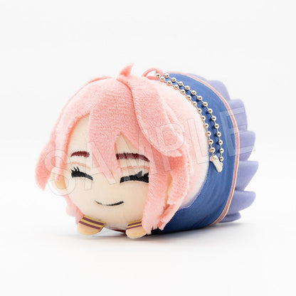 Dandadan Mochikororin plush mascot keychain blind pack — H80mm soft round plush keychains, 6 character designs, official Chugai Kogyo Japan