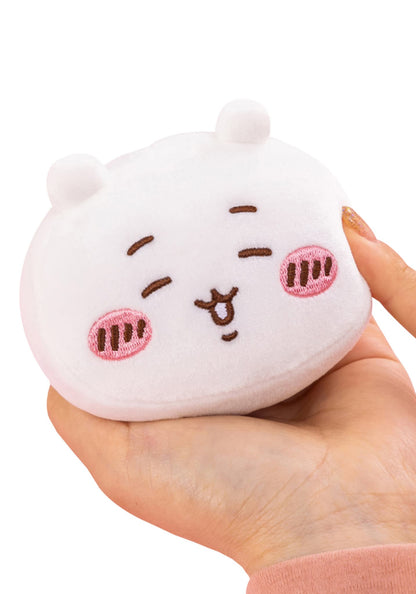 Chiikawa Mochimochi Face Mascot Vol.2 blind box -- H65xW90mm squishy soft plush 5 types Chiikawa Hachiware Usagi Kurimanju Momonga with loop, official Parade kawaii collectible gift