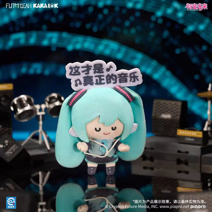 Hatsune Miku Emoji Kakalok chibi plush magnet clip blind box — 6 expressive teal Miku designs with spring clip, official Vocaloid collectible