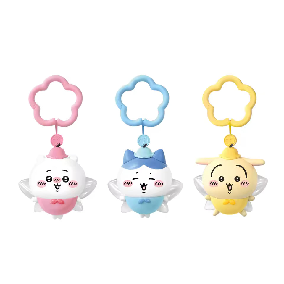 Chiikawa Flower Fairy Series plush keychain -- Chiikawa Hachiware Usagi in flower fairy outfits soft plush bag charm, official MOETCH kawaii collectible gift