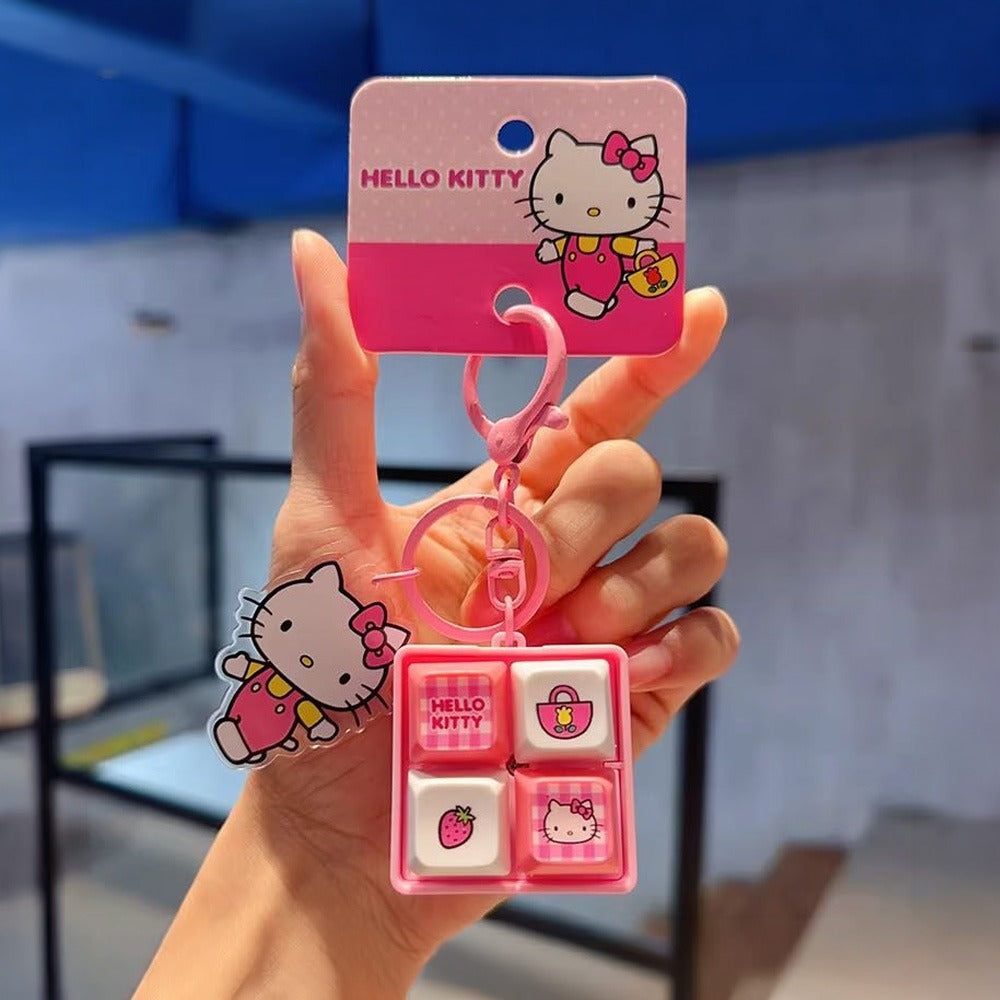 Hello Kitty Keyboard Keyring Charm -- kawaii Hello Kitty keyboard shaped bag charm novelty accessory