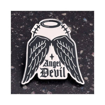 Chainsaw Man Reze Arc Motif Design Pins complete box — 10 black and silver metal pins featuring Denji, Reze, Makima, Aki, Power, Beam, Angel Devil, Chainsaw Man and Bomb