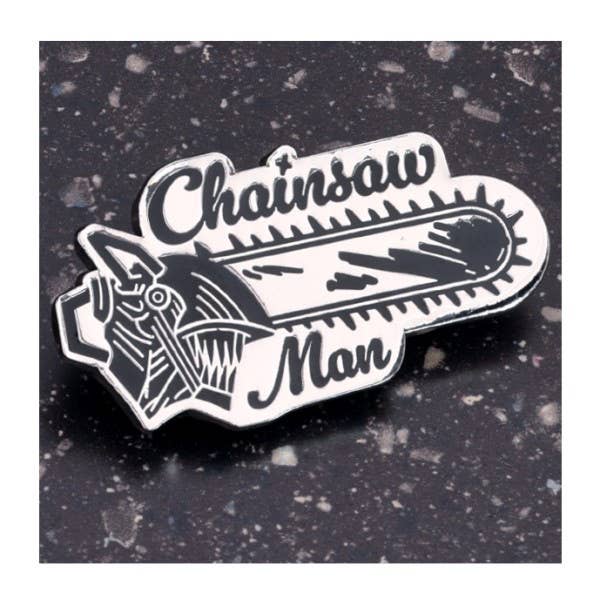 Chainsaw Man Reze Arc Motif Design Pins complete box — 10 black and silver metal pins featuring Denji, Reze, Makima, Aki, Power, Beam, Angel Devil, Chainsaw Man and Bomb