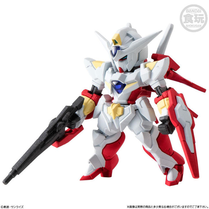 FW Gundam Converge #29 — 6 Mobile Suit types including 00 Quanta GFreD TR-6 Woundwort Hazel II Reborns Gundam Messer F02, approx. 55mm official Bandai Candy collectible