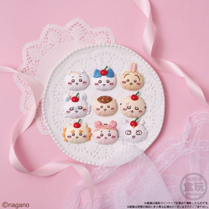 Chiikawa Whipped Cream Face Magnet blind pack H30xW40mm with white chocolate boros cookie -- 9 types Chiikawa Hachiware Usagi Momonga, official Bandai Candy kawaii collectible