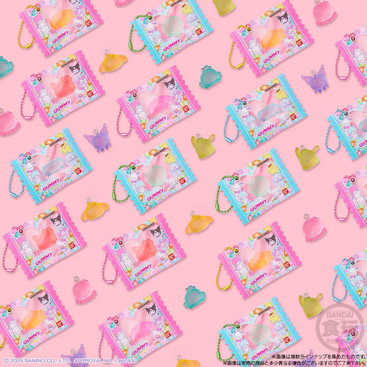 Bandai Sanrio Characters Figure Charm Gummy & Mini Pouch