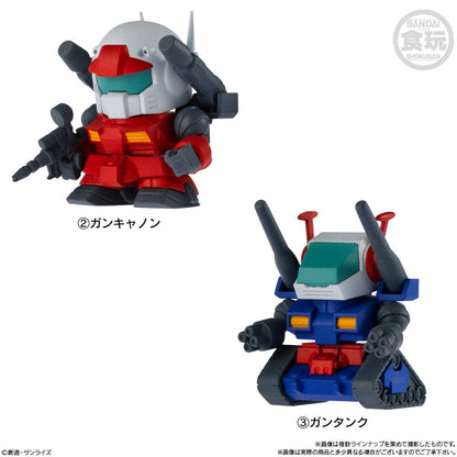 Mobile Suit Gundam V Operation Biscuit blind pack -- approx. 2.6cm SD mini assembly model kit with butter biscuit, 5 types Gundam Guncannon Guntank G Fighter Core Fighter, official Bandai Candy