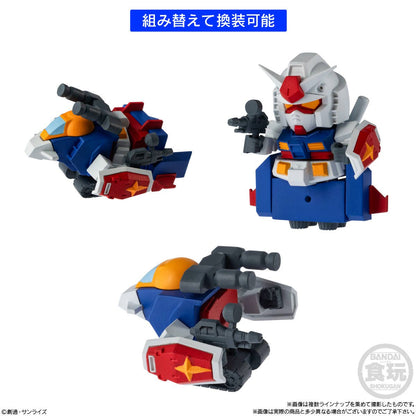Mobile Suit Gundam V Operation Biscuit blind pack -- approx. 2.6cm SD mini assembly model kit with butter biscuit, 5 types Gundam Guncannon Guntank G Fighter Core Fighter, official Bandai Candy