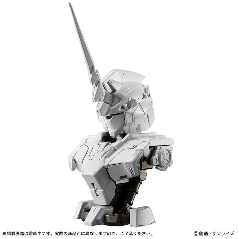 Gundam MS Mechanical Bust DX Unicorn Gundam blind box — 12.5cm LED light-up bust figure, official Bandai Gashapon