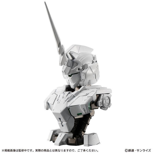 Gundam MS Mechanical Bust DX Unicorn Gundam blind box — 12.5cm LED light-up bust figure, official Bandai Gashapon