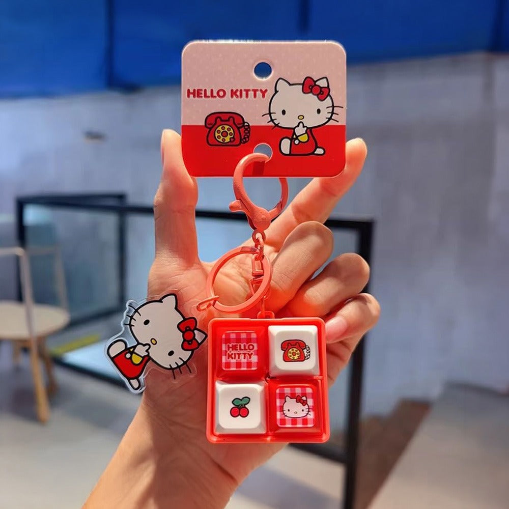 Hello Kitty Keyboard Keyring Charm -- kawaii Hello Kitty keyboard shaped bag charm novelty accessory