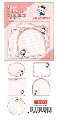 Hello Kitty Petit Phrase Memo Sticker Set — 5 Shapes | Crux Japan