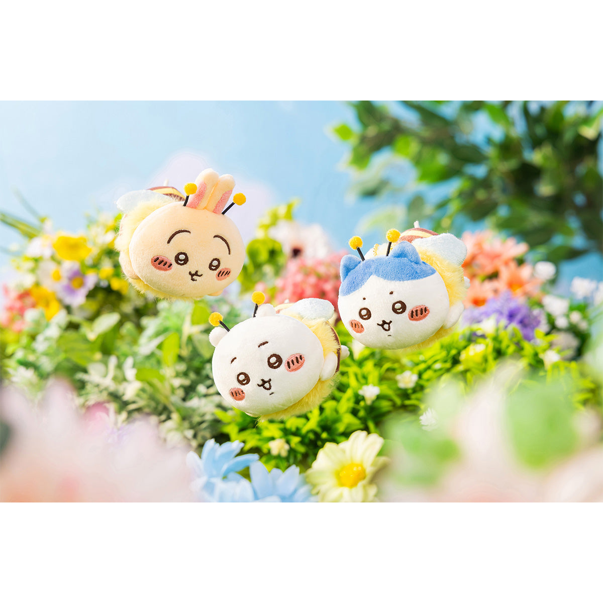 Chiikawa Bee Mascot plush keychain Chiikawa H60xW65xD90mm bee costume with ball chain, official Gray Parker Service kawaii collectible gift