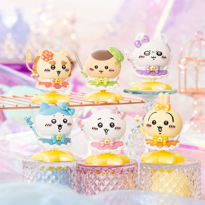 Chiikawa Magical GPSBOX Statue Figure Collection blind box -- approx. H80mm PVC Chiikawa characters in Magical outfits with heart base, official Gray Parker Service collectible gift