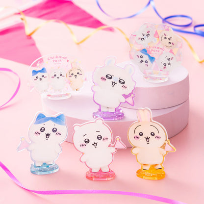 Chiikawa Park Special Photo Everyone Trading Acrylic Stand blind H77xW75xD38mm 6 types group photo acrylic, official Gray Parker Service kawaii collectible gift
