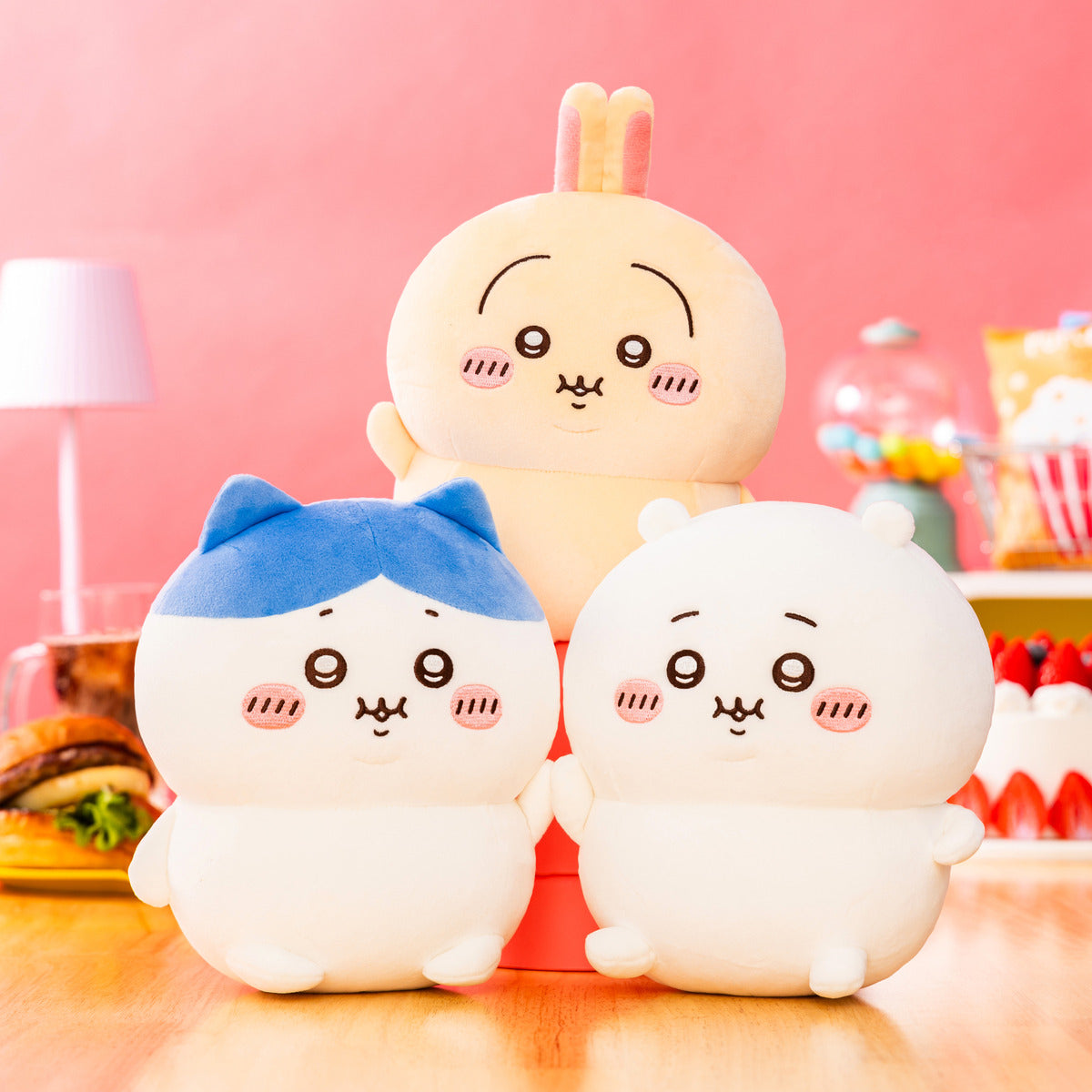 Chiikawa Potetama Chubby Hand-Sized Plush Chiikawa H145xW120xD90mm sticky-soft fabric, official Gray Parker Service kawaii collectible gift