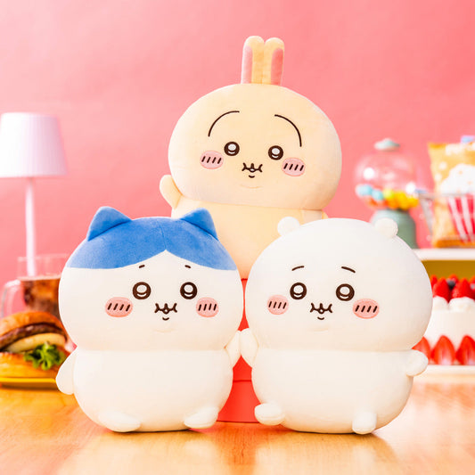 Chiikawa Potetama Chubby Hand-Sized Plush Chiikawa H145xW120xD90mm sticky-soft fabric, official Gray Parker Service kawaii collectible gift