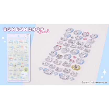 Chiikawa Bonbon Drop 3D Sticker Sheet Momonga H200xW95mm glossy PVC resin-coated puffy stickers, official Sunstar Stationery kawaii collectible