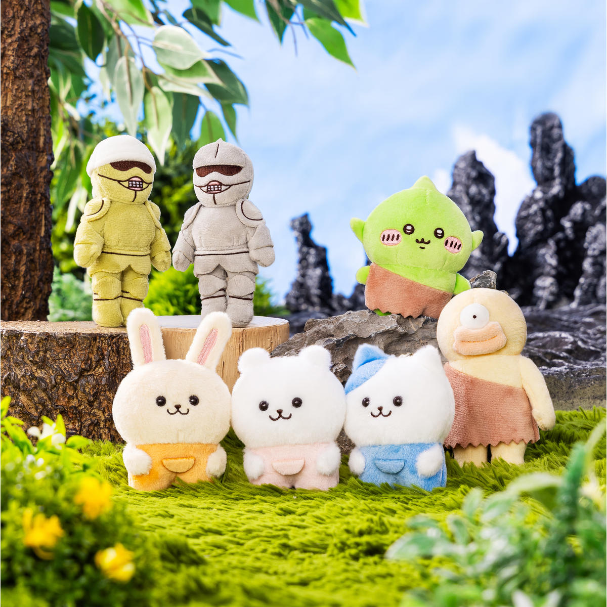 Chiikawa Park Mini Mascot Keyring Goblin H90xW80xD50mm polyester plush, Chiikawa Park limited edition kawaii collectible gift