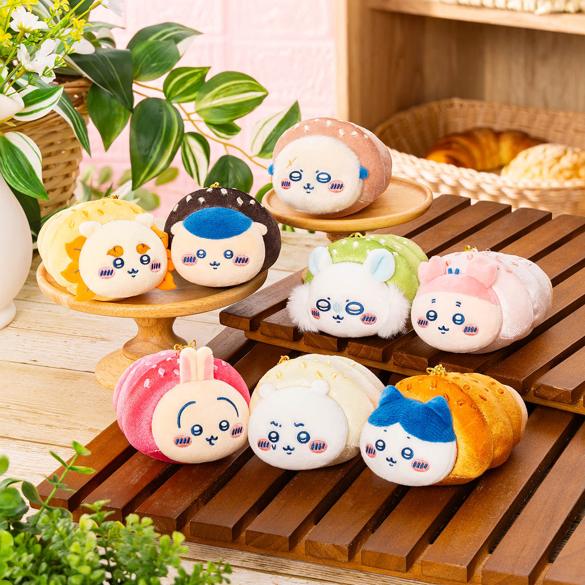 Chiikawa Bakery cornet mascot plush keychain all 8 characters