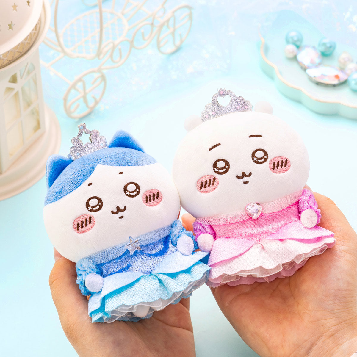 Chiikawa Pu-Wappa Princess Mascot Chiikawa H120xW85xD55mm plush ball chain princess costume, official Gray Parker Service kawaii collectible gift