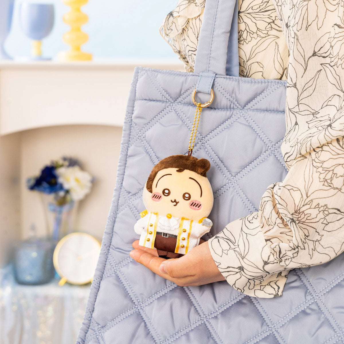 Chiikawa Pu-Wappa Princess Mascot Chiikawa H120xW85xD55mm plush ball chain princess costume, official Gray Parker Service kawaii collectible gift