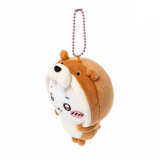 Official Gray Parker Service Chiikawa Aquarium Clione Momonga plush mascot with a white sea angel hood and wings.