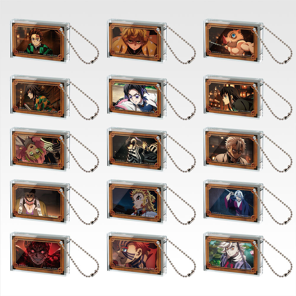 Set of character cards with string attachments on a white background