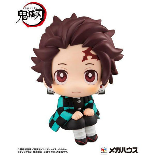 MegaHouse LookUp Demon Slayer: Kimetsu no Yaiba Tanjiro Kamado sitting chibi figure. Official licensed anime collectible.