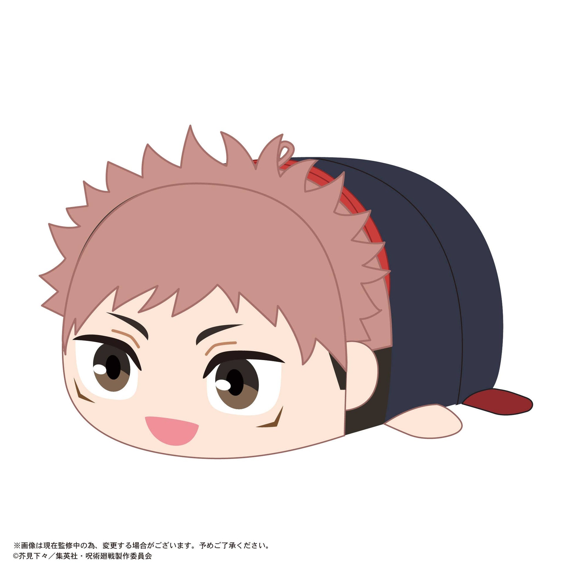Jujutsu Kaisen Potekoro Mascot 2 plush set — 6 chibi round mascots featuring Itadori, Fushiguro, Kugisaki, Nanami, Gojo with blindfold, and Geto stacked together