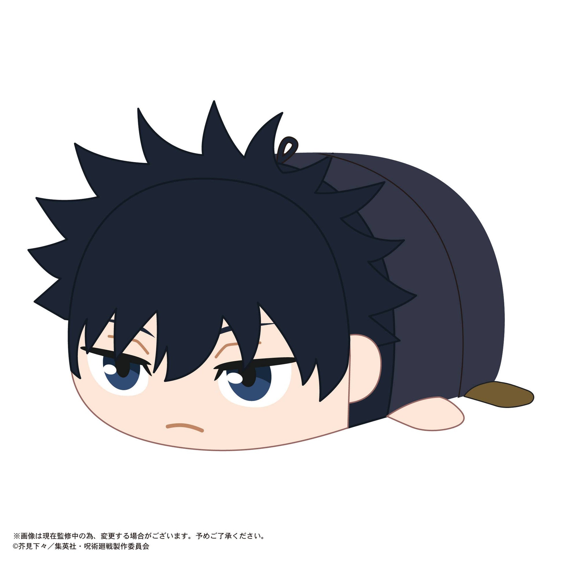 Jujutsu Kaisen Potekoro Mascot 2 plush set — 6 chibi round mascots featuring Itadori, Fushiguro, Kugisaki, Nanami, Gojo with blindfold, and Geto stacked together