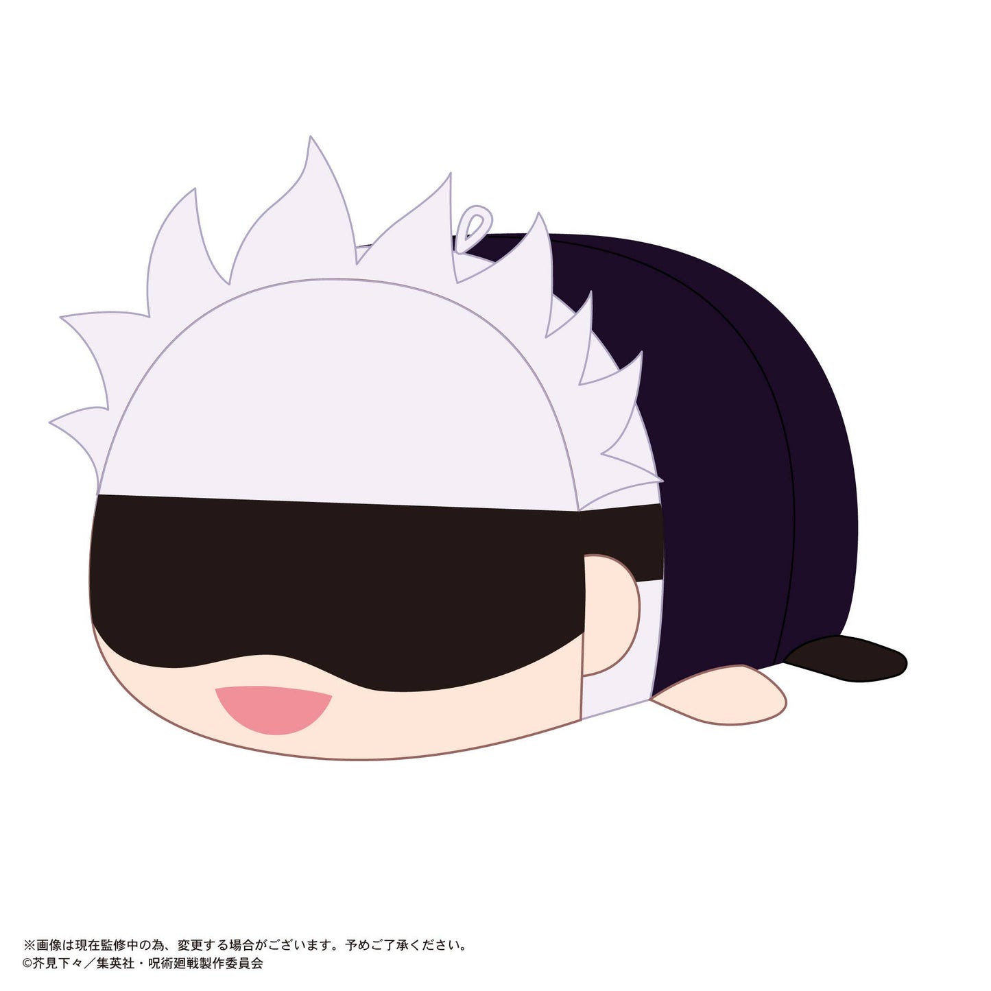 Jujutsu Kaisen Potekoro Mascot 2 plush set — 6 chibi round mascots featuring Itadori, Fushiguro, Kugisaki, Nanami, Gojo with blindfold, and Geto stacked together