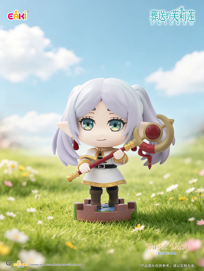 Frieren Beyond Journey End Travel Diary figure blind box -- approx. 73-87mm chibi Frieren Fern Stark Himmel plus secret flower crown Frieren, official EAKI anime collectible gift