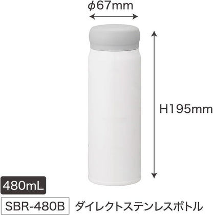 Chiikawa Direct Stainless Steel Bottle 480ml face design — vacuum insulated hot cold bottle, official OSK Japan kawaii gift