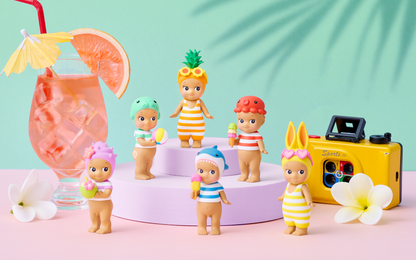 Sonny Angel Summer Vacation Sun-Kissed Style 2026 blind box -- sun-tanned Sonny Angel 8 types including Octopus and Manatee debut, official Dreams Japan collectible