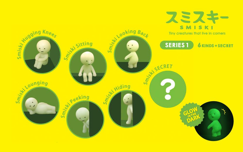 Smiski Glow in the Dark Series 1 blind box — glow-in-the-dark mini figures, official Dreams Japan