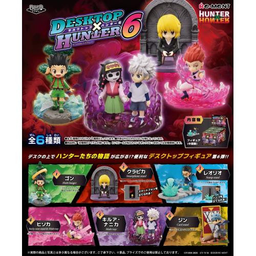 Hunter x Hunter DesQ Desktop Hunter 6 complete box set of 6 — Gon Kurapika Leorio Hisoka Killua Ging as functional desk accessories, official Re-Ment collectible gift