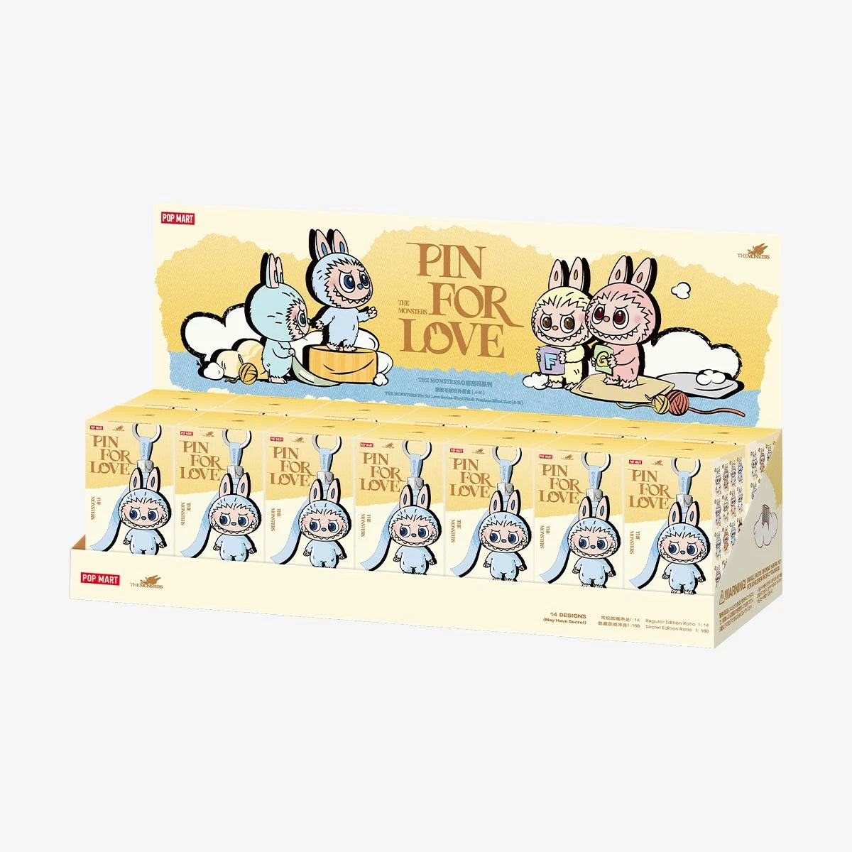 POP MART LABUBU Pin for Love Series blind box — adorable designer toy collection from The Monsters, featuring heartwarming LABUBU figures perfect for art toy lovers and collectors.