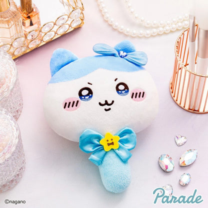 Chiikawa Super Magical plush mirror collectibles by Parade — 4 pastel designs featuring Chiikawa, Hachiware and Usagi with flower and ribbon decorations