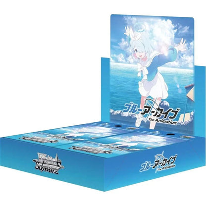 Blue Archive The Animation Weiss Schwarz Booster Pack 1 BOX 12 packs — 100 card types with 32 original sign cards, official Bushiroad Japan trading card game collectible
