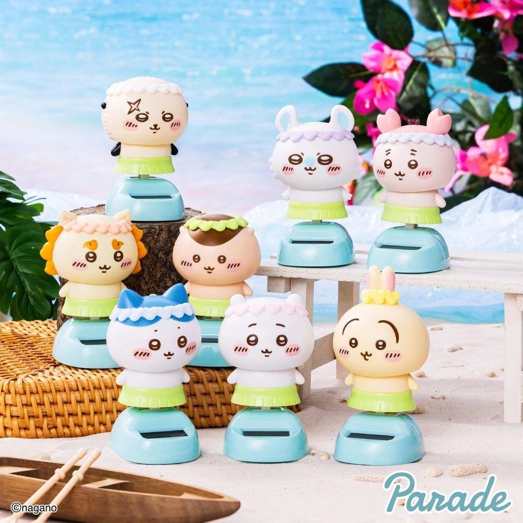 Chiikawa Movie Mermaid Island Yurayura solar-powered swaying figure -- Chiikawa characters gently sway in sunlight kawaii collectible desk decor