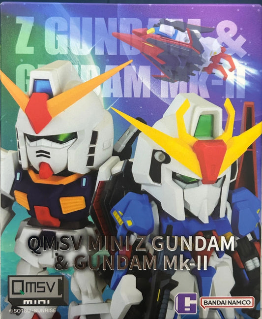 Bandai QMSV Mini Z Gundam & Gundam MK-II Figure Set (SD/Chibi Style), Mobile Suit Gacha Blind Box