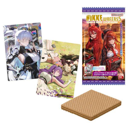 NIKKE Goddess of Victory Metallic Card Wafer Vol.5 1 BOX 20 packs -- 28 metallic card types with cocoa cream wafer, official Bandai Candy collectible