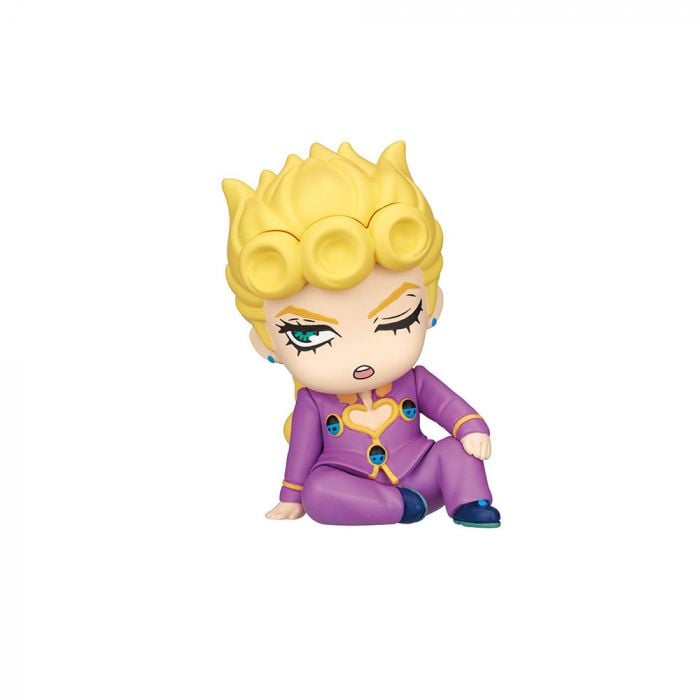JoJo's Bizarre Adventure Golden Wind Shoulder Lean Figure Vol.1 capsule toy, Giorno Mista Trish mini figures, official Takara Tomy Arts collectible