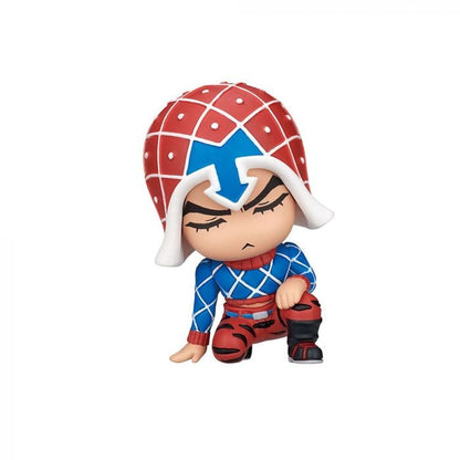 JoJo's Bizarre Adventure Golden Wind Shoulder Lean Figure Vol.1 capsule toy, Giorno Mista Trish mini figures, official Takara Tomy Arts collectible